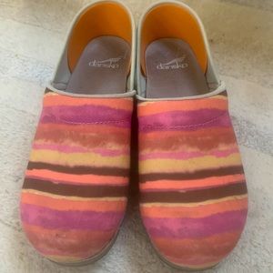 Dansko rainbow clogs